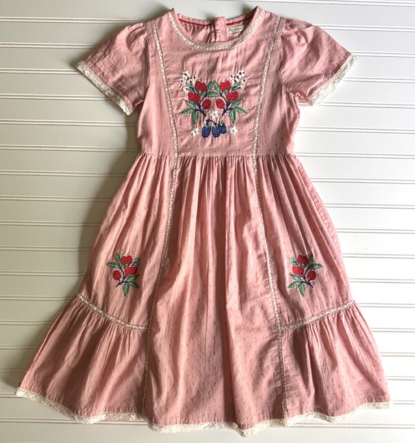 Mini Boden Embroidered Strawberry Dress