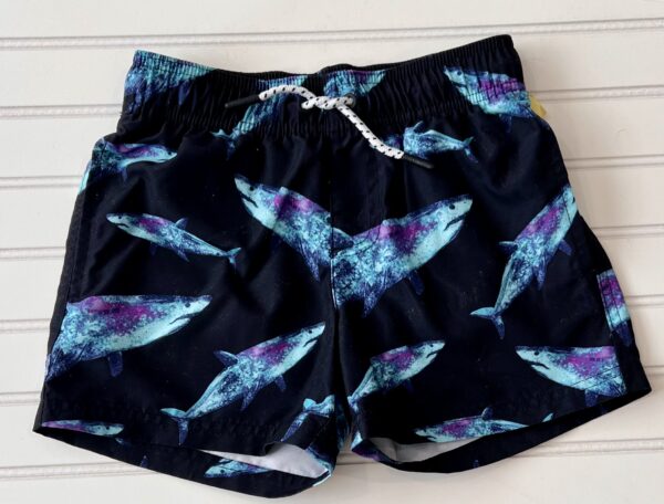 Art Class Shark Print Swim Trunks