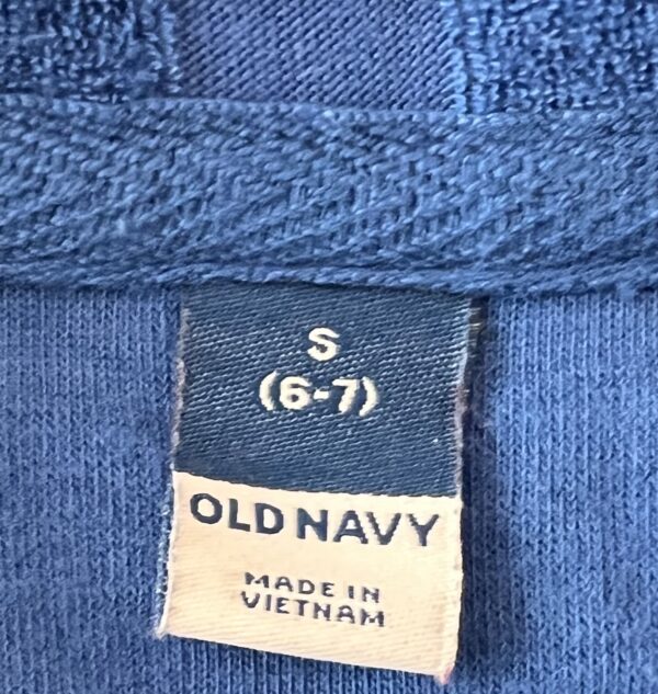 Old Navy Blue Terry Cloth Shirt - Image 2