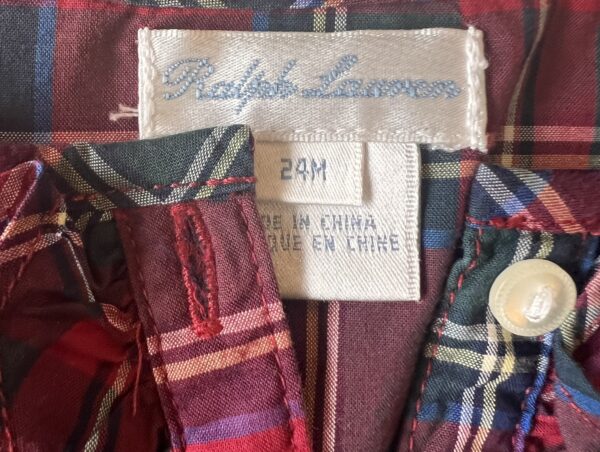 Ralph Lauren Holiday Dress & Diaper Cover - Image 2