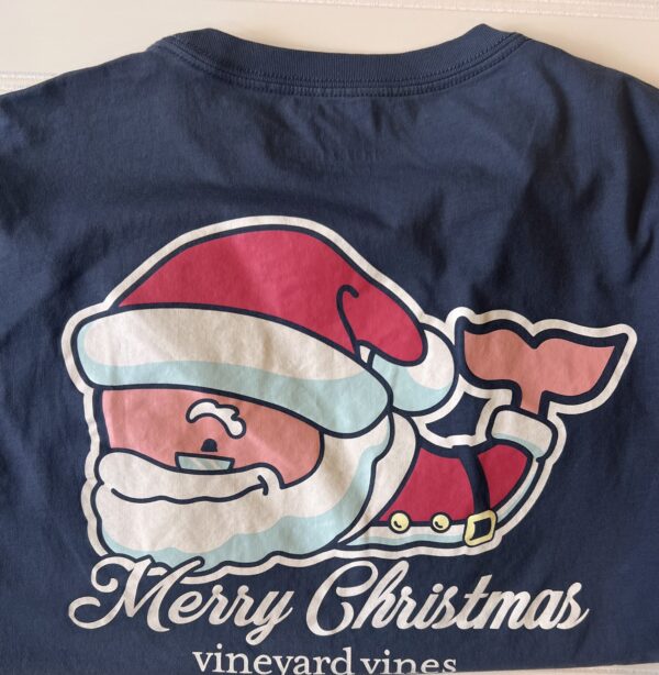 Vineyard Vines TEEN/DAD Longsleeve (Santa Whale) - Image 2