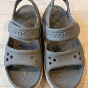 Gray Croc Sandals