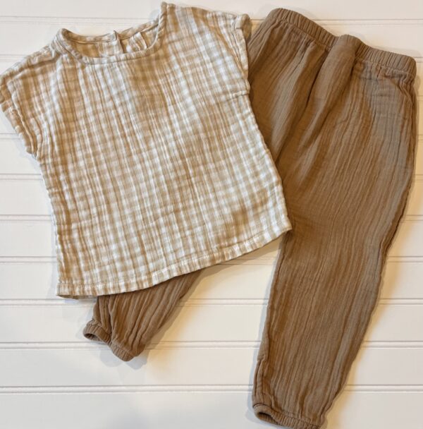 Baby Gap Tan Gauze Outfit - Image 2