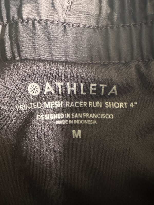 Athleta Printed Mesh Racer Run 4” MAMA Shorts - Image 2