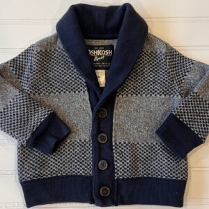 Osh Kosh Navy & Gray Cardigan