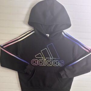 Adidas Black with Rainbow Logo Hoodie