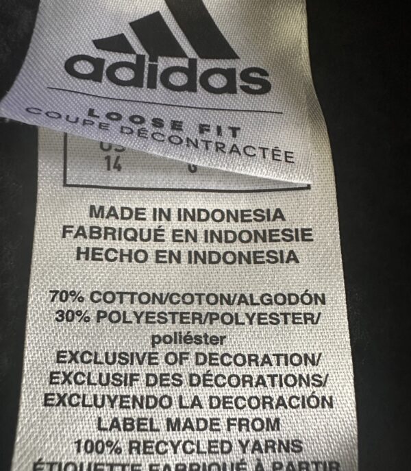 Adidas Black with Rainbow Logo Hoodie - Image 2