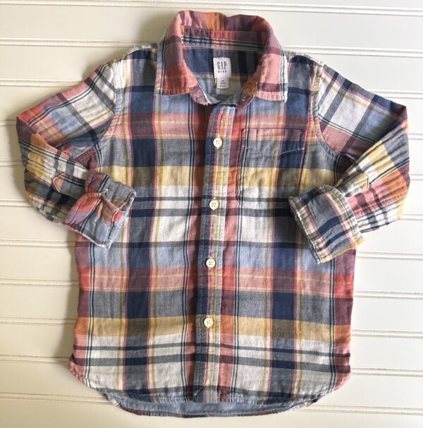 Gap SOFT Plaid Button Down Shirt