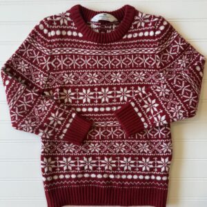 H&M Red and White Snowflake Sweater