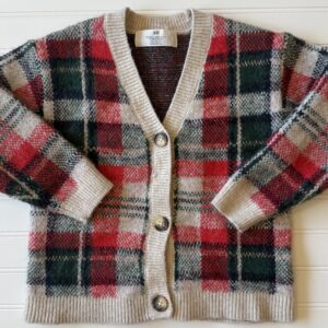 H&M Holiday Plaid Cardigan