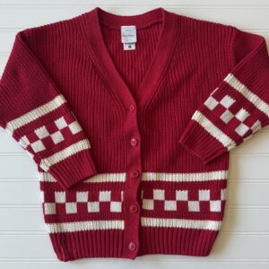 Hanna Andersson Red and White Cardigan