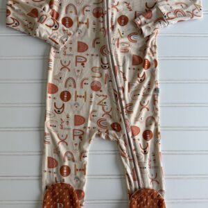 Posh Peanut Alphabet Medley Footie Zippered One Piece