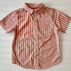 Cat & Jack Orange Striped Button Down