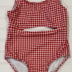 Cat & Jack Red Checkered Swim Suit