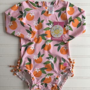 Rufflebutts “Oranges” Rashguard Swimsuit