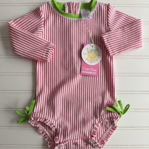 Ruffle Butts Seersucker Rashguard Swimsuit