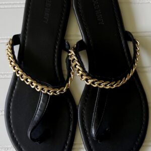 Old Navy Gold Chain Flip Flops
