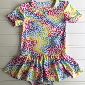 Lisa Frank x Posh Peanut Skirted Bodysuit