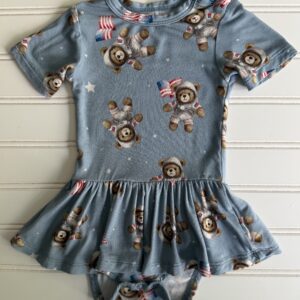 Posh Peanut Skirted Bodysuit